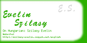 evelin szilasy business card